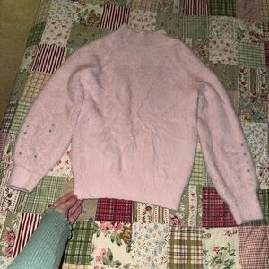 Pink Fuzzy Sweater Size Small